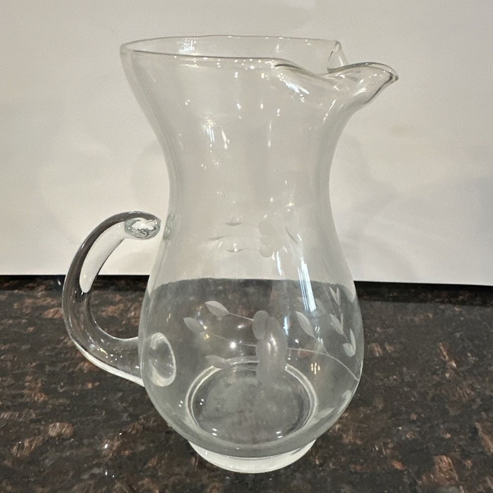 Princess House Heritage Pitcher Beverage Server Cat Tail Handle Style
